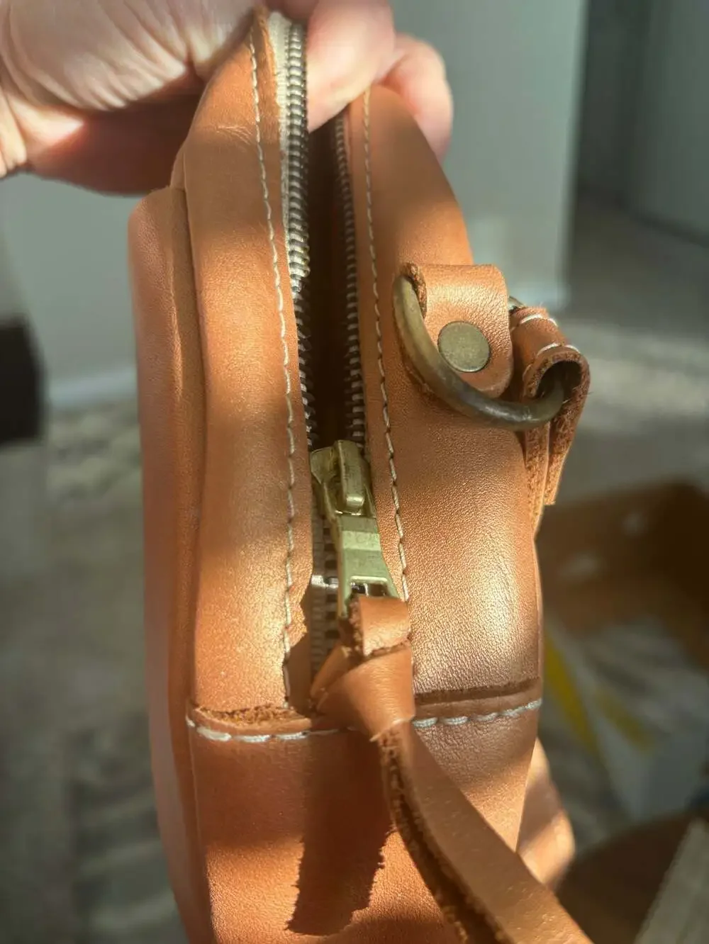 Portland Leather Goods Havana Small Circle Crossbody Bag